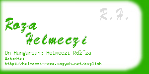 roza helmeczi business card